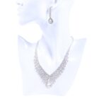 Parure collana e orecchini con strass argento | Vendita accessori online