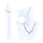 Parure collana, orecchini, bracciale con strass argento | Daylop